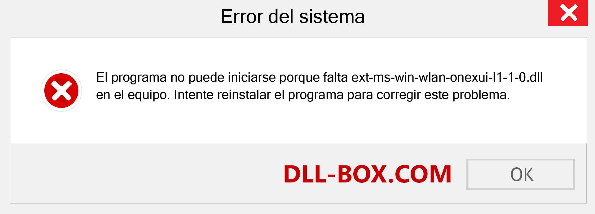 ¿Falta el archivo ext-ms-win-wlan-onexui-l1-1-0.dll ?. Descargar para Windows 7, 8, 10 - Corregir ext-ms-win-wlan-onexui-l1-1-0 dll Missing Error en Windows, fotos, imágenes